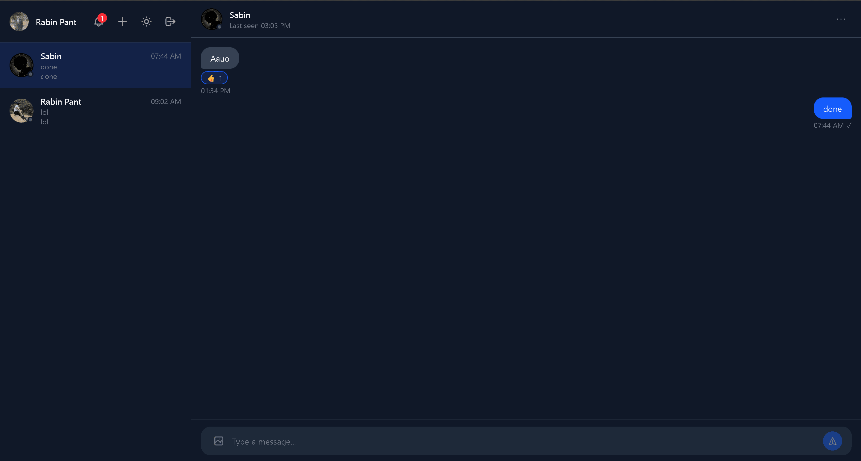 Chat App screenshot